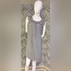 Tommy Hilfiger gray and White Striped Dress, size medium